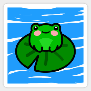 Cute Frog in The Pond Sticker